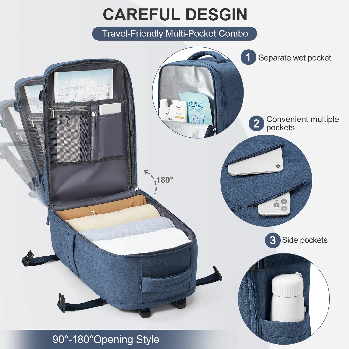 Travel Backpack Short Distance Airplane Ryanair Cabin Bag 40x20x25 Backpack Women Men leisure School Laptop Bag Carry on Luggage - Mammalook