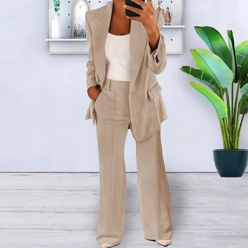 Two-Piece Blazer and Pants Set