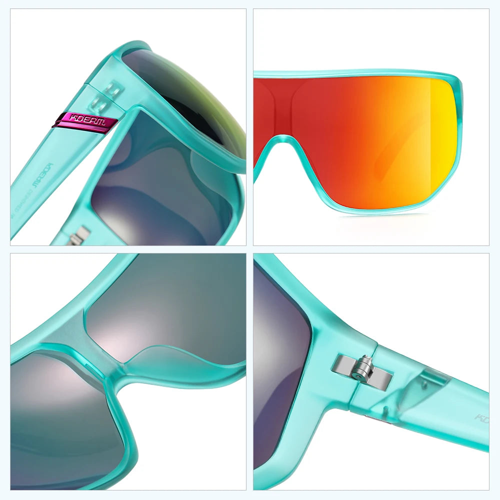 KDEAM New Men's Cycling Sunglasses Sports Polarized Wide-Angle Goggles Party Glasses - Mammalook
