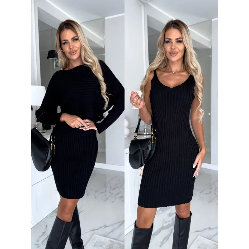 Long Sleeve Pullover - O-Neck & V-neck (Two-Piece Suit)