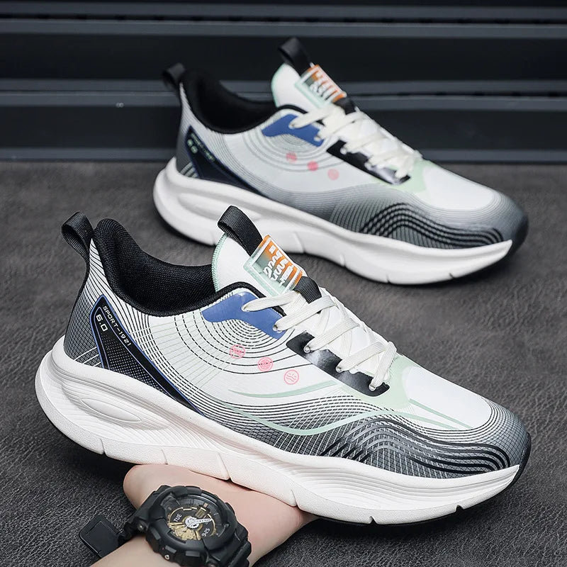 New Designer Platform Sneakers for Men Spring Autumn Soft-soled Casual Men's Running Shoes Fashion Light Sports Shoes Male - Mammalook