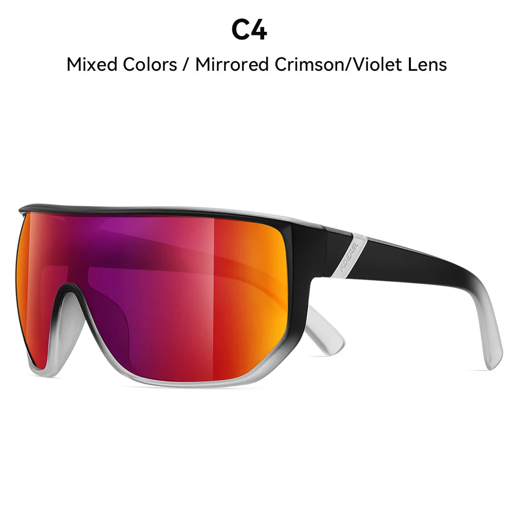 KDEAM New Men's Cycling Sunglasses Sports Polarized Wide-Angle Goggles Party Glasses - Mammalook