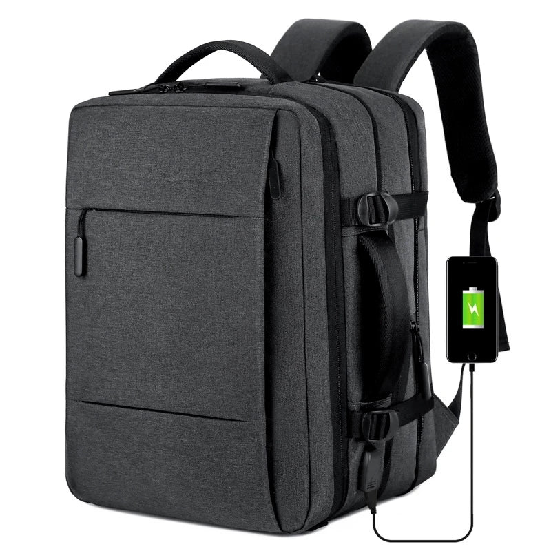 Classic Travel Backpack Men Business Backpack School Expandable USB Bag Large Capacity Laptop Waterproof Fashion Backpack - Mammalook