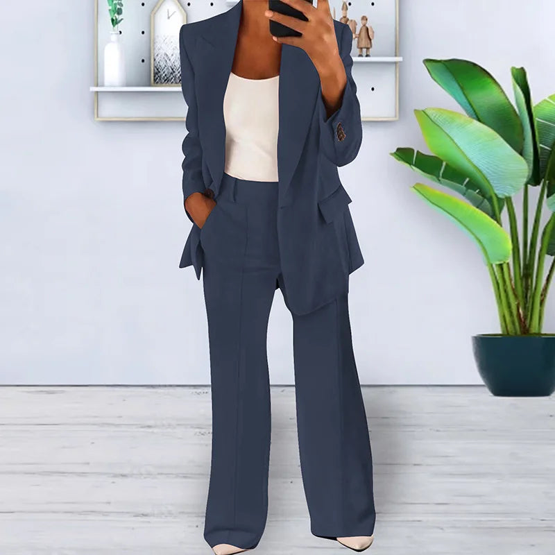 Two-Piece Blazer and Pants Set