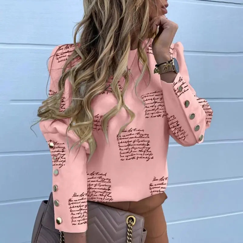 Long Sleeve Blouse - Casual Loose