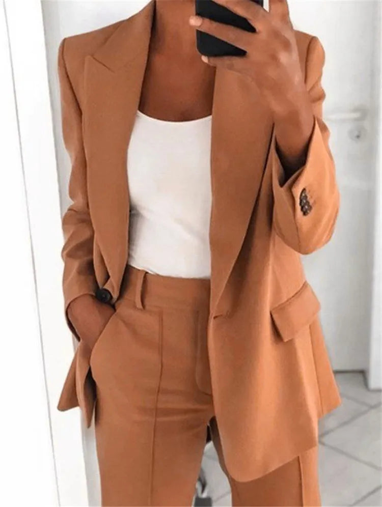 Two-Piece Blazer and Pants Set