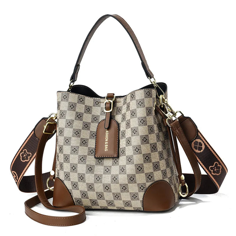 Bucket Bag Women Fashion Large Handbag Autumn Winter Stylish Shoulder Elegant Crossbody Bag Ladies Trendy