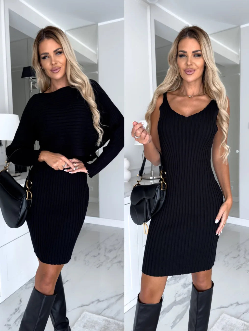Long Sleeve Pullover - O-Neck & V-neck (Two-Piece Suit)
