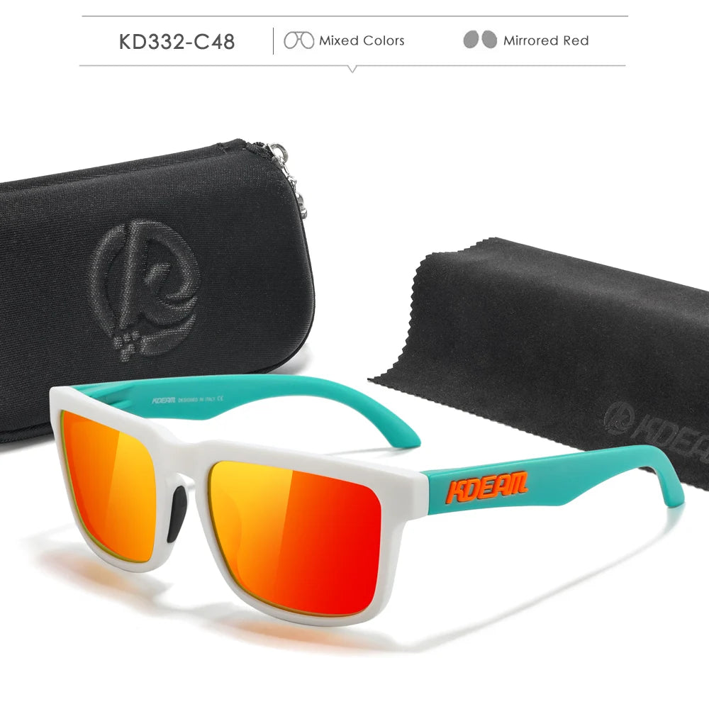 Fabulous Look KDEAM Sunglasses Men UV Blocked And Polarized Sunglasses Women For Fishing Driving Hiking With Zipper Case - Mammalook
