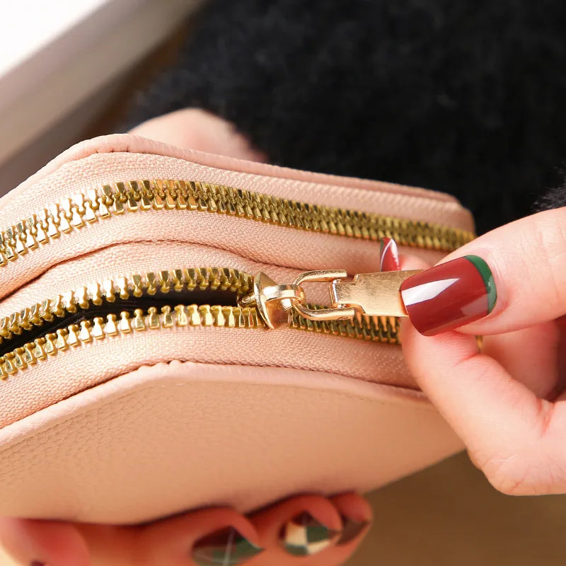 Multi Functional Card Bag, Organ Card Bag, Double-layer Zipper, WOMEN'S Wallet, Large Capacity PU Card Holder - Mammalook