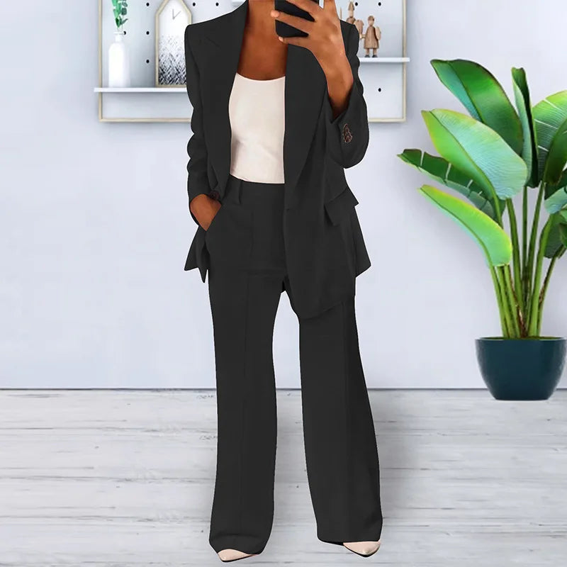Two-Piece Blazer and Pants Set