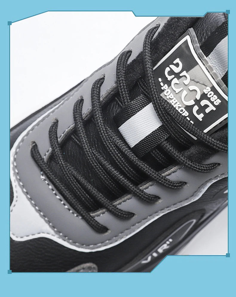 Men’s Platform Athletic Sneakers – Casual Street Style & Winter-Warm Sport Shoes