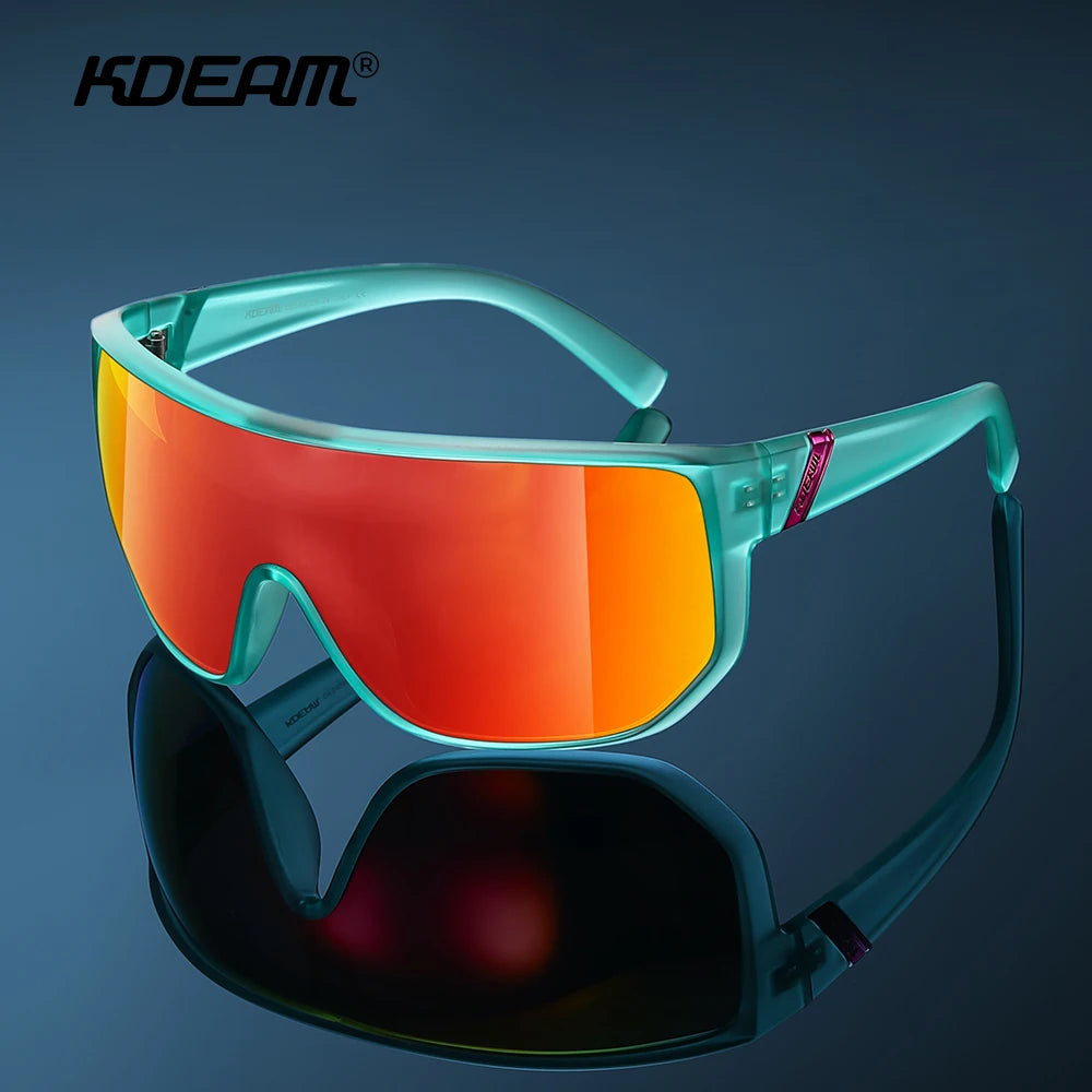 KDEAM New Men's Cycling Sunglasses Sports Polarized Wide-Angle Goggles Party Glasses - Mammalook