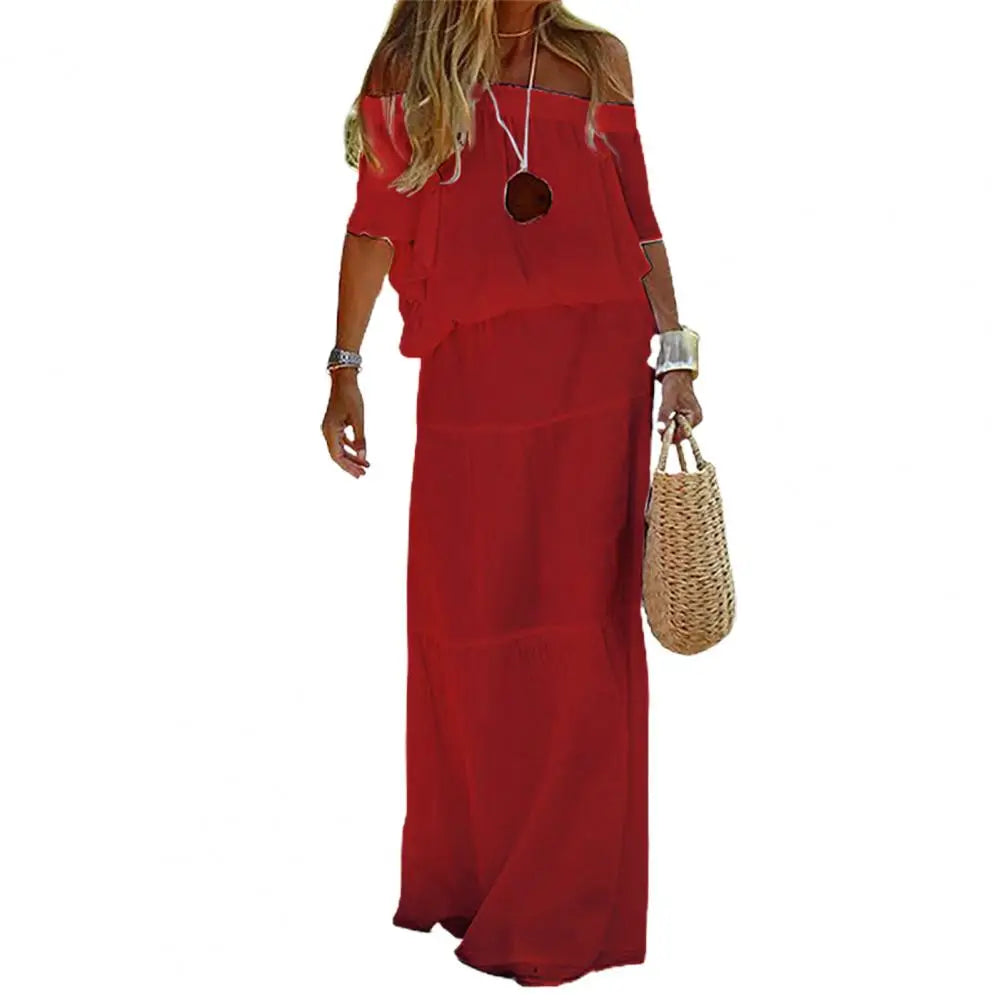 Chic and Elegant White Bohemia Dress V-neck Lace Up Cover Up For Woman 2024 Summer Maxi Dress Beachwear Holiday Beach Slip Dress - Mammalook