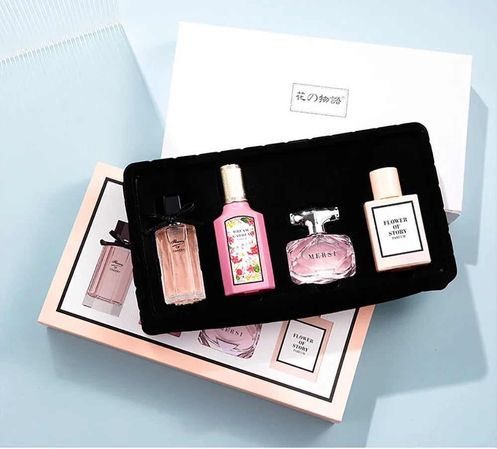 High Quality Women Perfume 110ML Gift Box Four Piece Set Eau De Parfum Floral Scent Lasting Fragrance Perfumes Mujer Originales