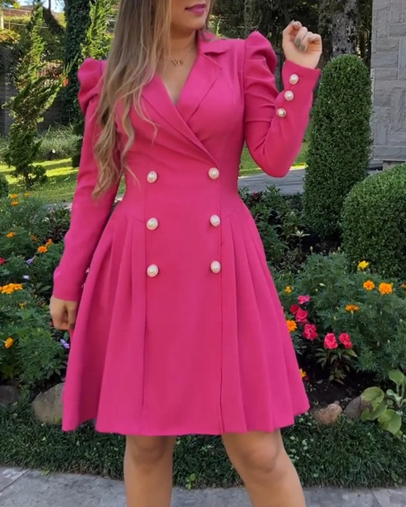 Double-Breasted Blazer Dress