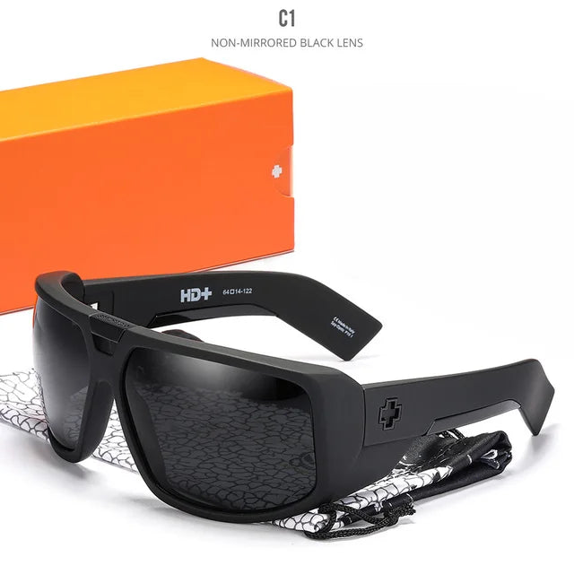TOURING Polarized Sunglasses Men UV400 Sport Driving Goggles Mirrored Shield Brand New Shades With Free Case - Mammalook