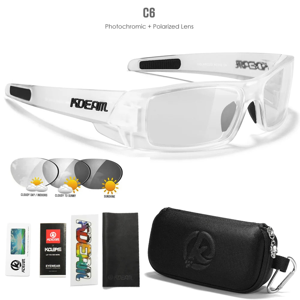 KDEAM Men's Fishing Sunglasses All Black Shades With Carrying Zipper Case 2024 New Arrivals - Mammalook