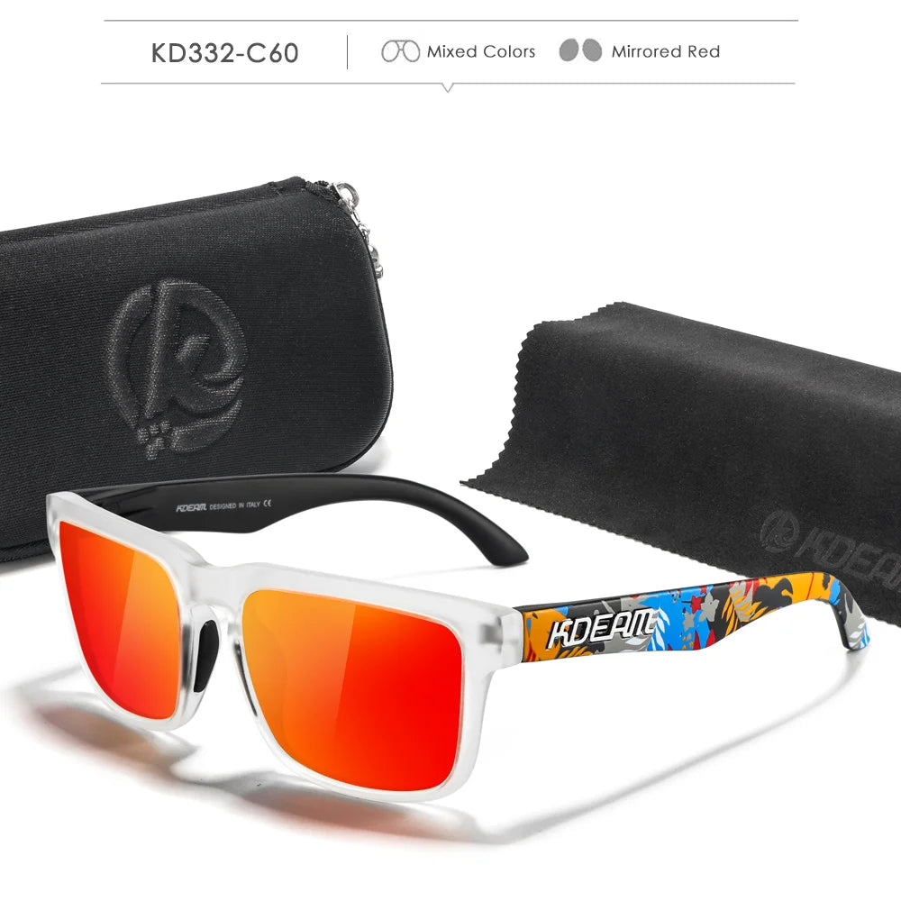 Fabulous Look KDEAM Sunglasses Men UV Blocked And Polarized Sunglasses Women For Fishing Driving Hiking With Zipper Case - Mammalook