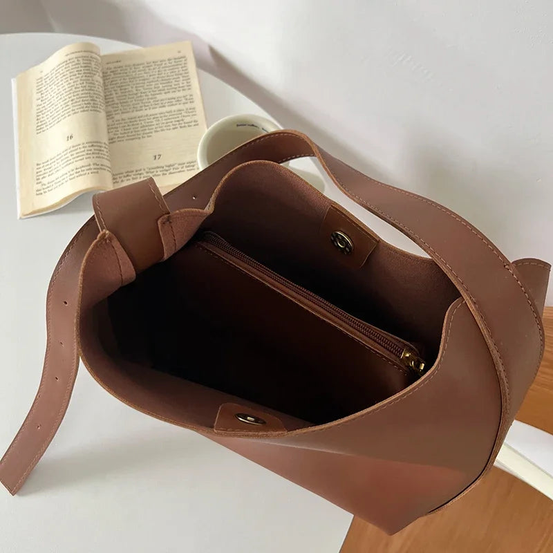 Retro Brown Lazy-Style Shoulder & Crossbody Bag