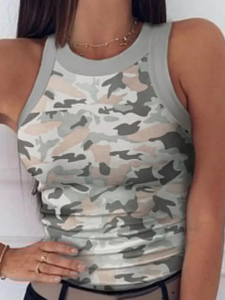 Casual Round Neck Tank Top