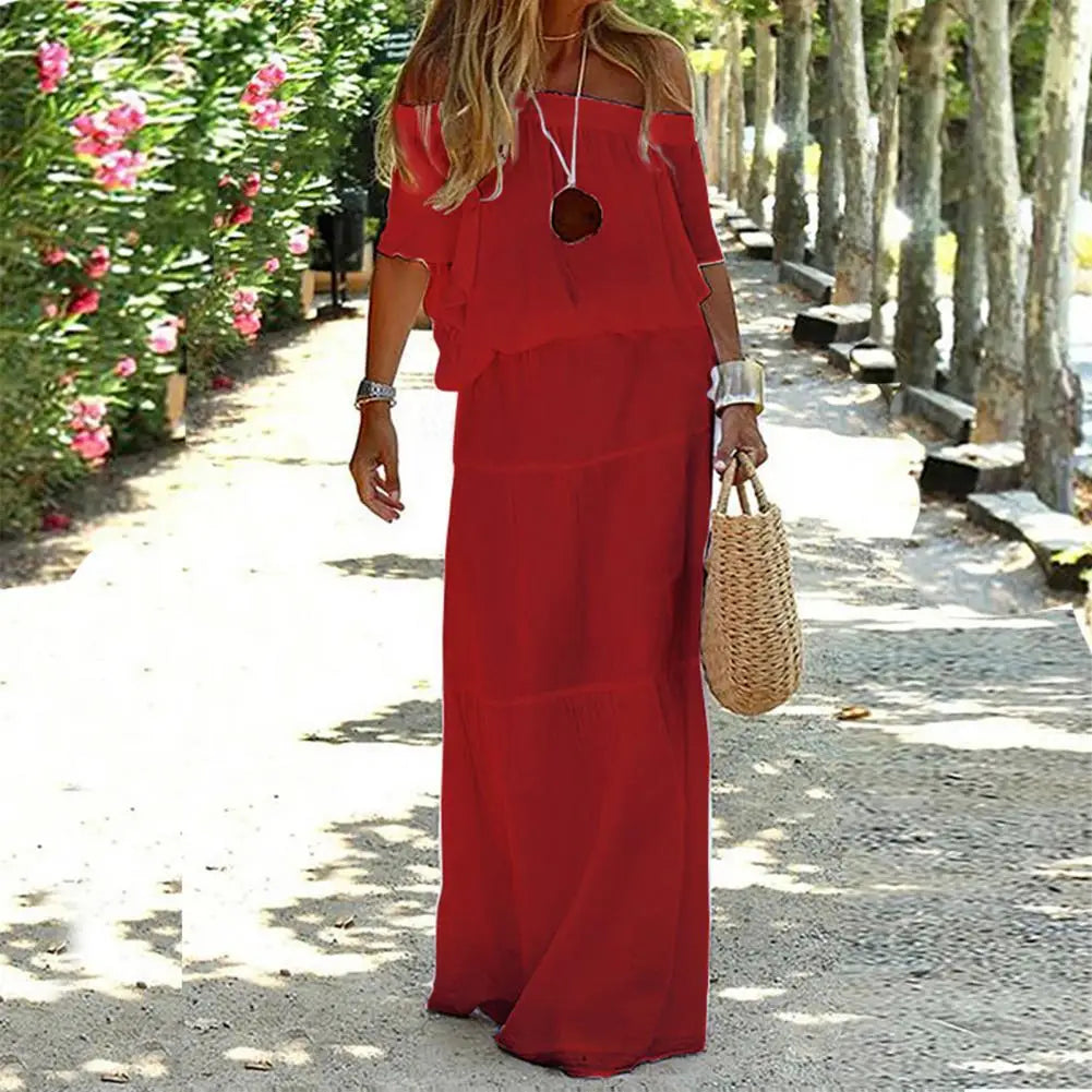 Chic and Elegant White Bohemia Dress V-neck Lace Up Cover Up For Woman 2024 Summer Maxi Dress Beachwear Holiday Beach Slip Dress - Mammalook