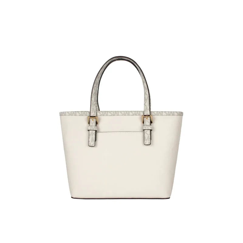 Michael Kors Ole JET SET TRAVEL small solid color layer canvas with PVC printed border women's hand-held crossbody Tote bag