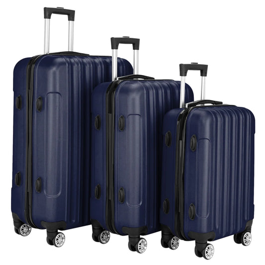 3-in-1 Multifunctional Large Capacity Traveling Storage Suitcase Luggage Set Navy Blue - Mammalook