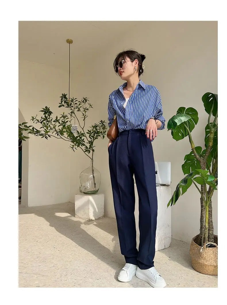 Striped Shirt - Chiffon Blouse for Women