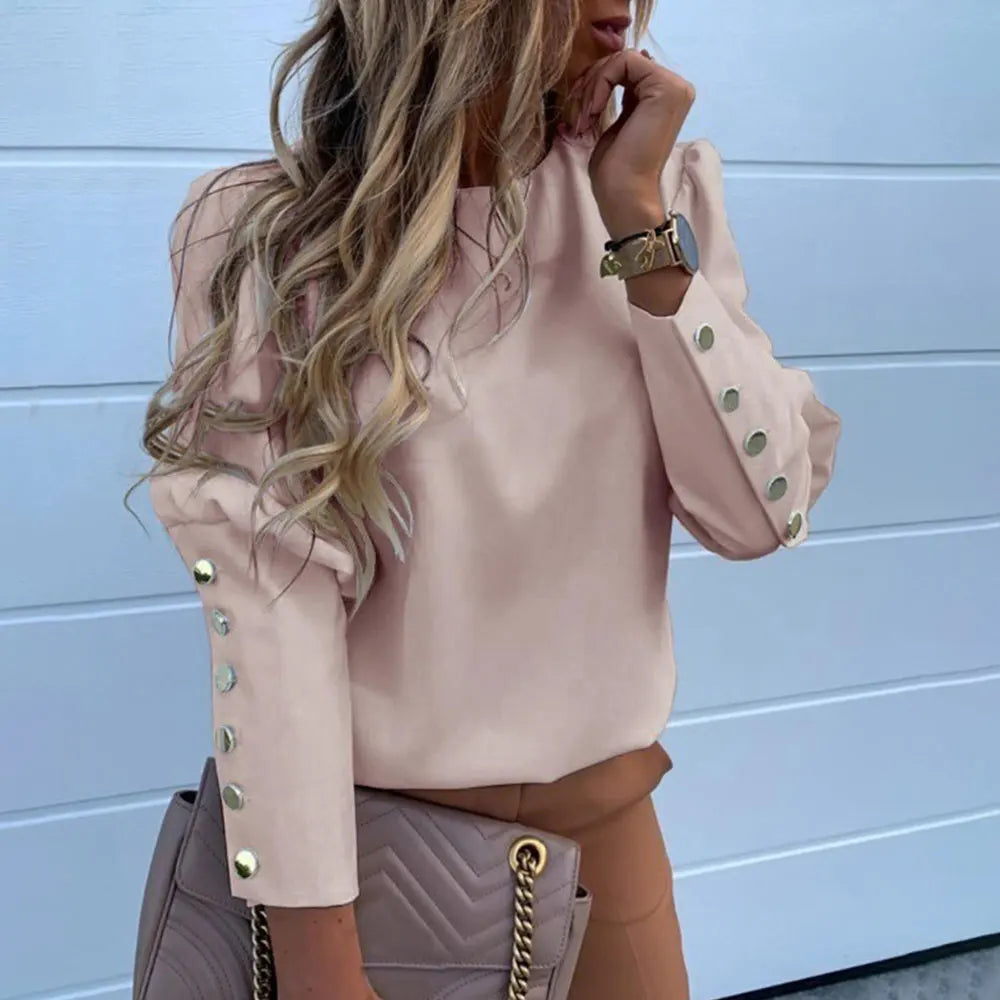 Long Sleeve Blouse - Casual Loose