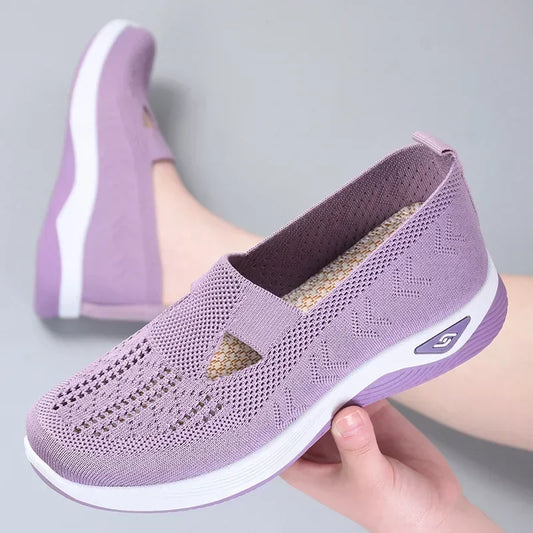 2024 Summer New Comfort Casual Women's Shoes Fashion Soft Sole Breathable Hollow Out Flat Shoes for Women Zapatos De Mujer - Mammalook
