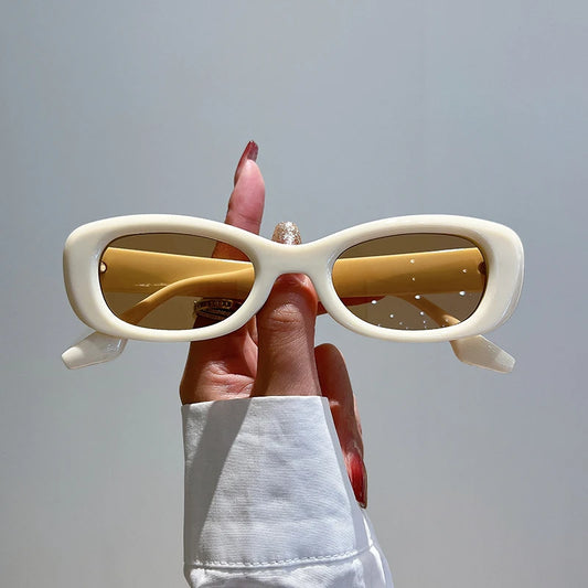 KAMMPT Small Oval Sunglasses for Women Fashion Gradient Vintage Trendy Sun Glasses Luxury Brand Designer UV400 Shades Eyewear - Mammalook