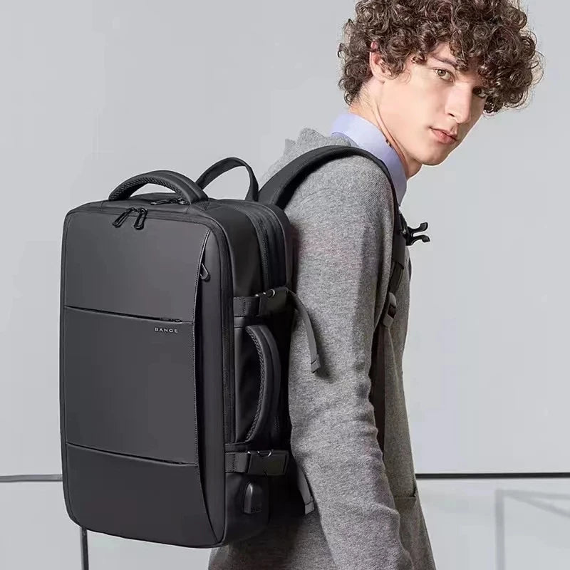 BANGE Travel Backpack Men Business Backpack School Expandable USB Bag Large Capacity 17.3 Laptop Waterproof Fashion Backpack - Mammalook