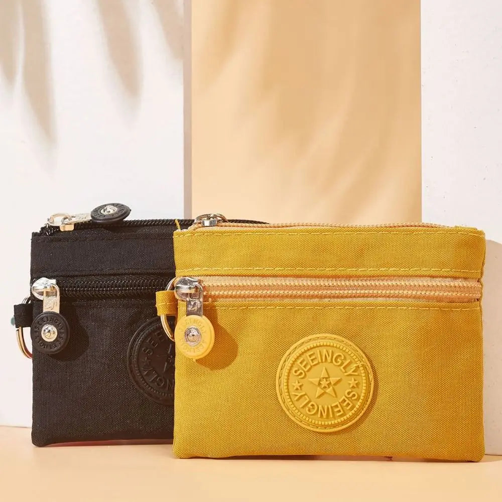 Canvas Money Coin Purse 2024 New with Key Ring Waterproof Credit Card Holoder Wear-resistant Wallet Money Bag Male Female - Mammalook
