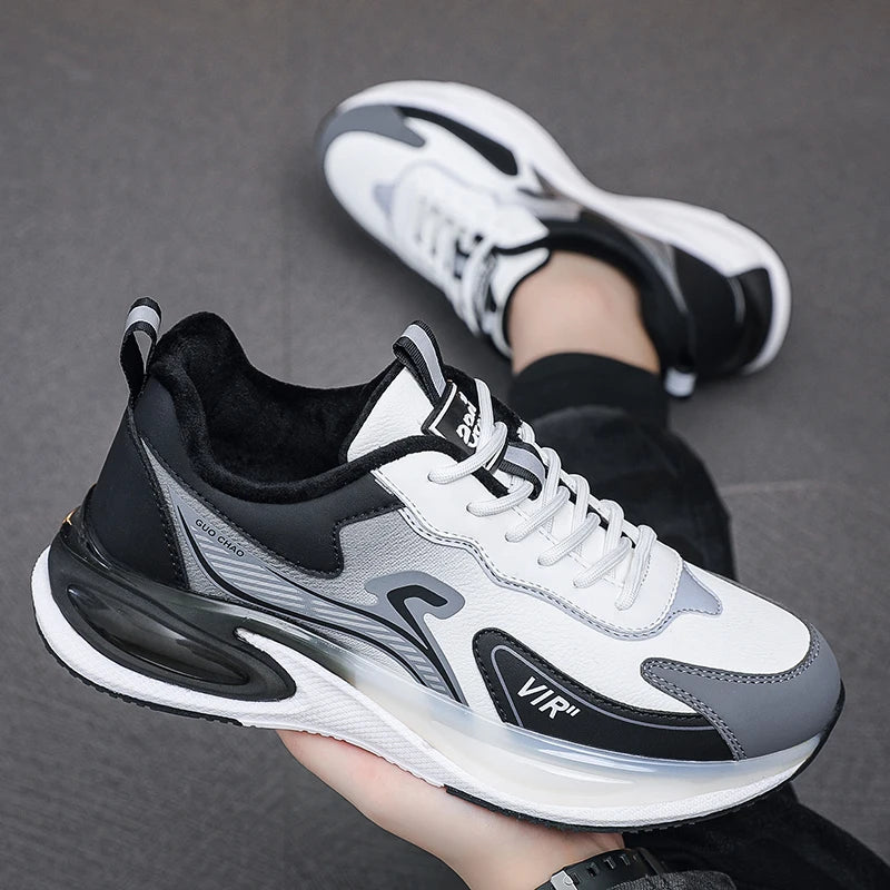 Men’s Platform Athletic Sneakers – Casual Street Style & Winter-Warm Sport Shoes