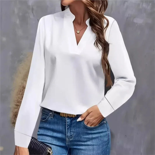 Blouses Spring - Long Sleeve - V-neck