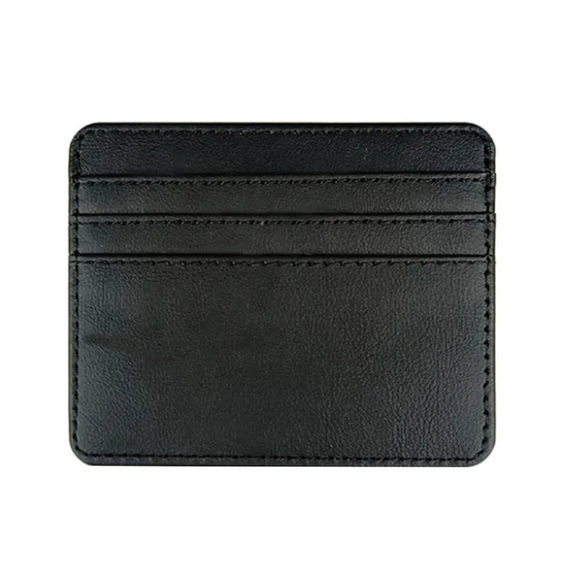 Business Card Holder Wallet Women/men Gray Bank/ID/Credit Card Holder 20 Bits Card Wallet PU Leather Protects Case Coin Purse - Mammalook