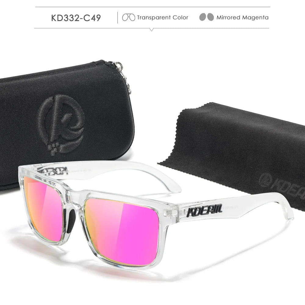 Fabulous Look KDEAM Sunglasses Men UV Blocked And Polarized Sunglasses Women For Fishing Driving Hiking With Zipper Case - Mammalook