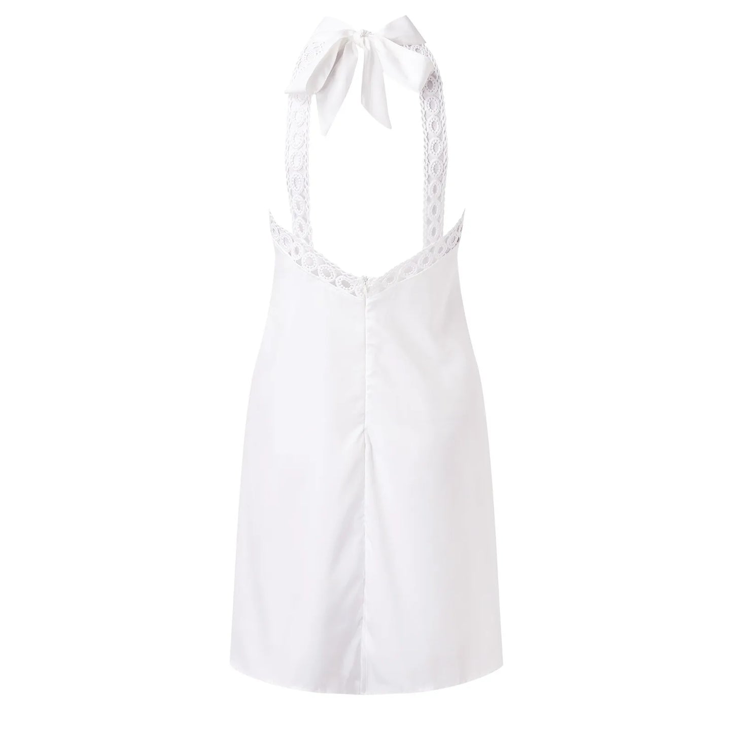 Lace Halter Mini Dress – Sleeveless Summer Outfit