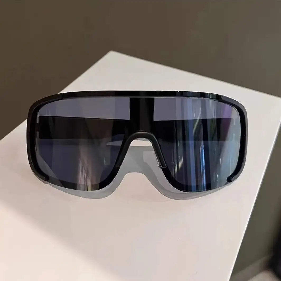 Fashion Women's Outdoor Large Frame Windproof Ski Goggles Trendy Men's Y2K Mountaineering Mirror Cycling Sports Sunglasses Sea - Mammalook