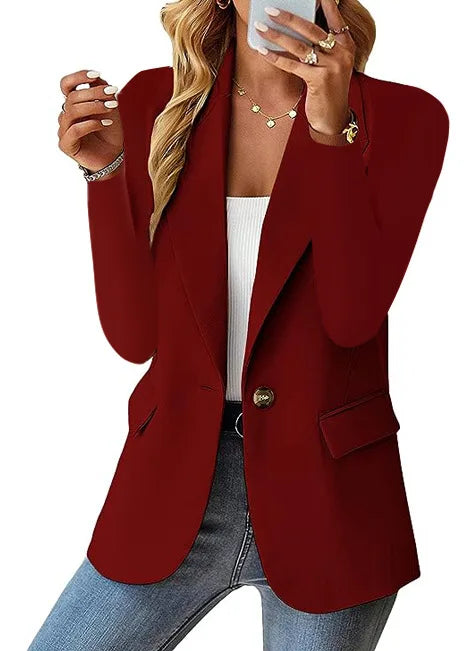 Slim Fit Blazer – Notched Collar - Single Button
