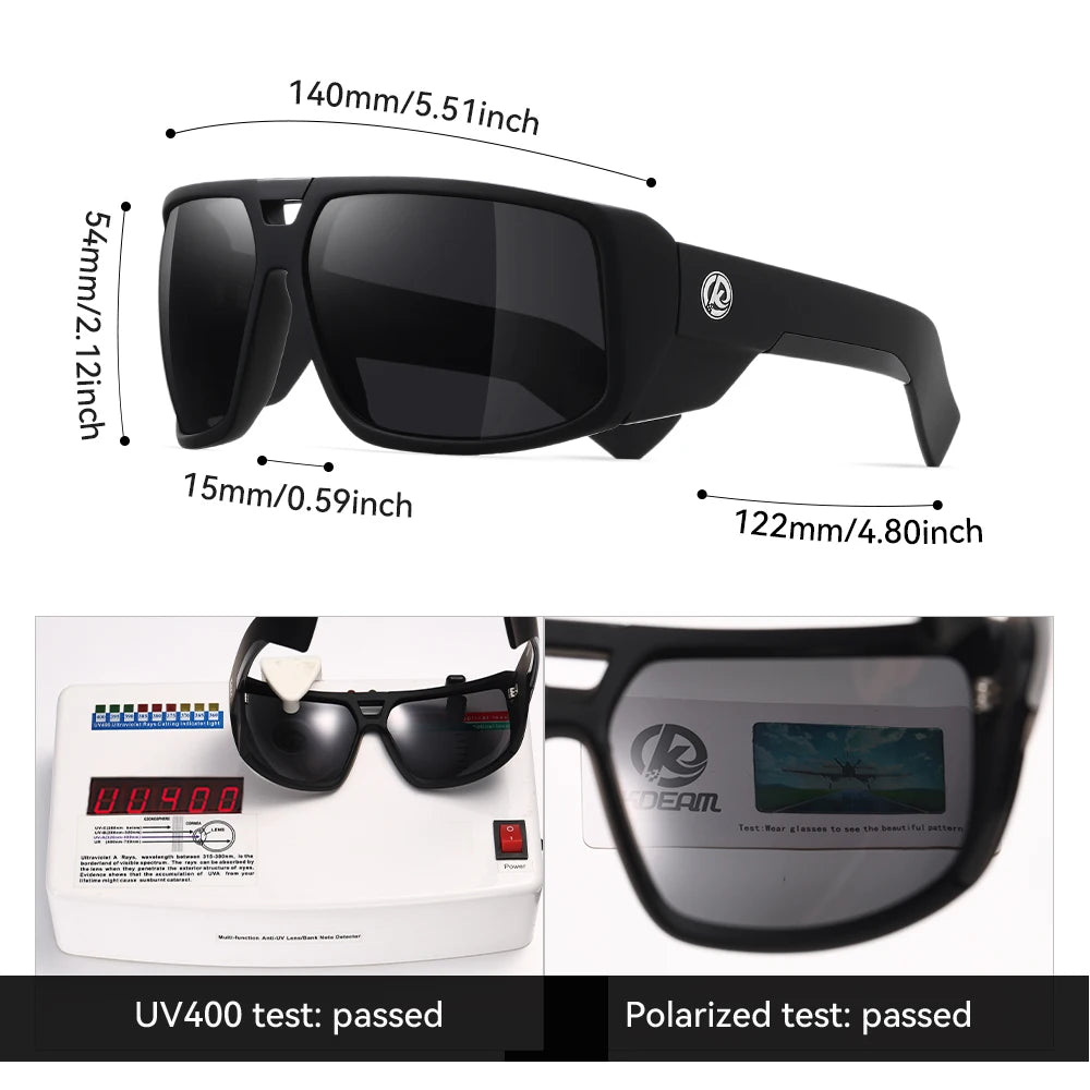 KDEAM Polarized Sports Sunglasses – UV400 Mirrored Lens for Men & Women