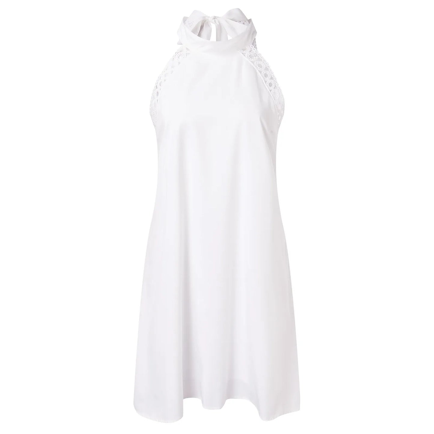 Lace Halter Mini Dress – Sleeveless Summer Outfit