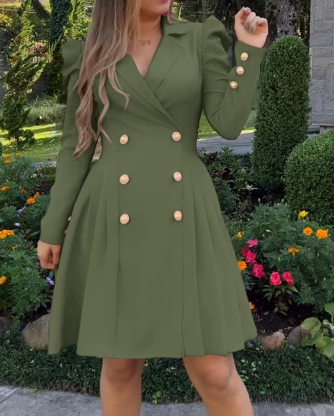 Double-Breasted Blazer Dress