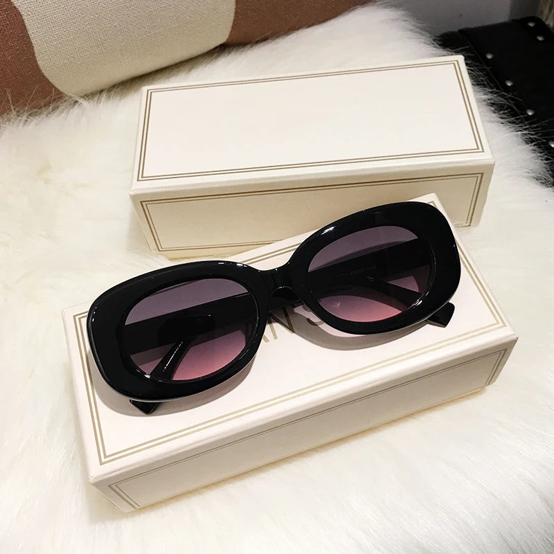 New Luxury Cat Eye Sunglasses for Women Men Retro Vintage Sun Glasses Lovely Red Frame Trend Oval Shades Eyeglasses Female UV400 - Mammalook