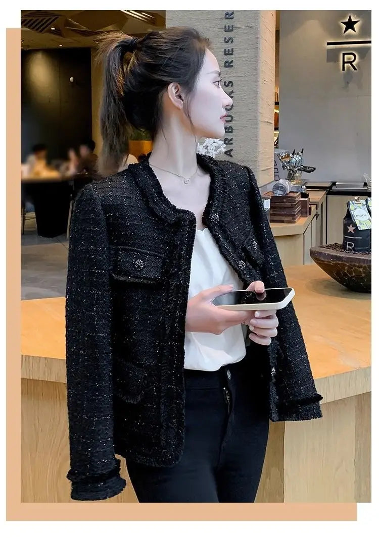 Short Casual Coat – Elegant Spring/Autumn Jacket with French Flair