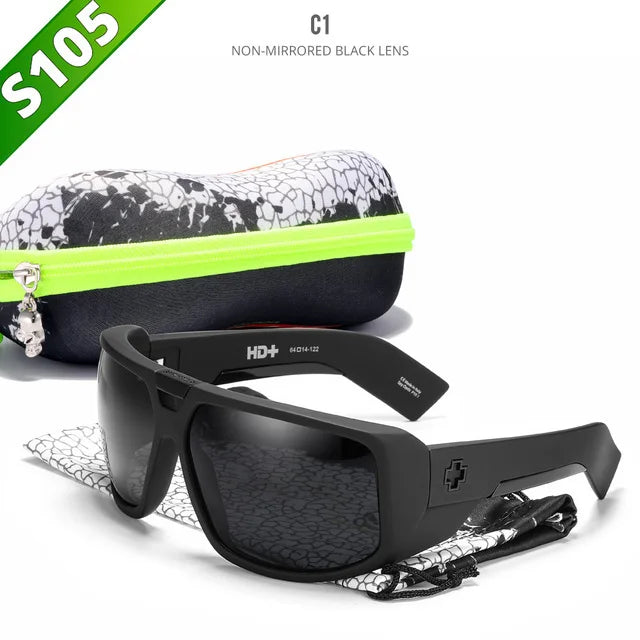 TOURING Polarized Sunglasses Men UV400 Sport Driving Goggles Mirrored Shield Brand New Shades With Free Case - Mammalook