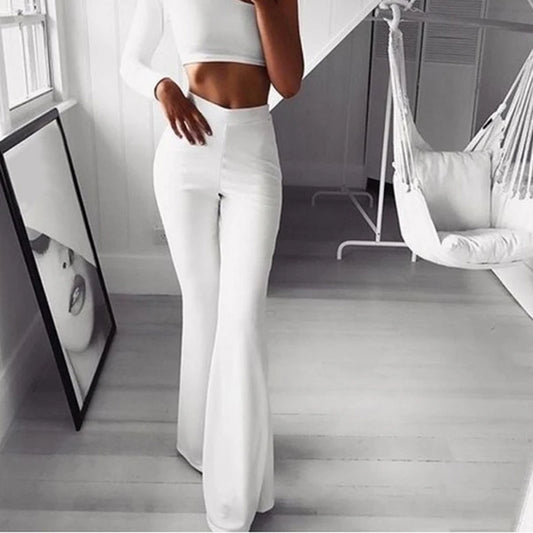 High-Waist Flare Leggings – Seamless Push-Up Gym Workout Pants
