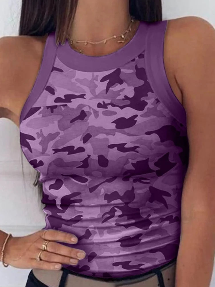 Casual Round Neck Tank Top