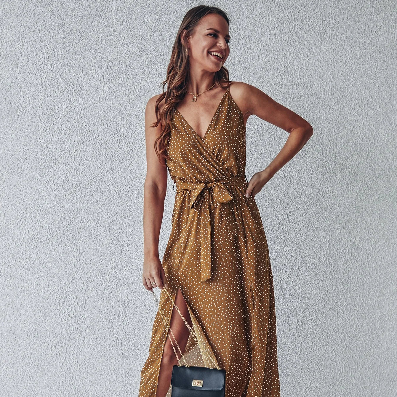 Summer Women Backless Floral Printed Dress
